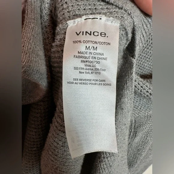 Vince gray V-Neck Women's Sweater - Picture 7 of 10